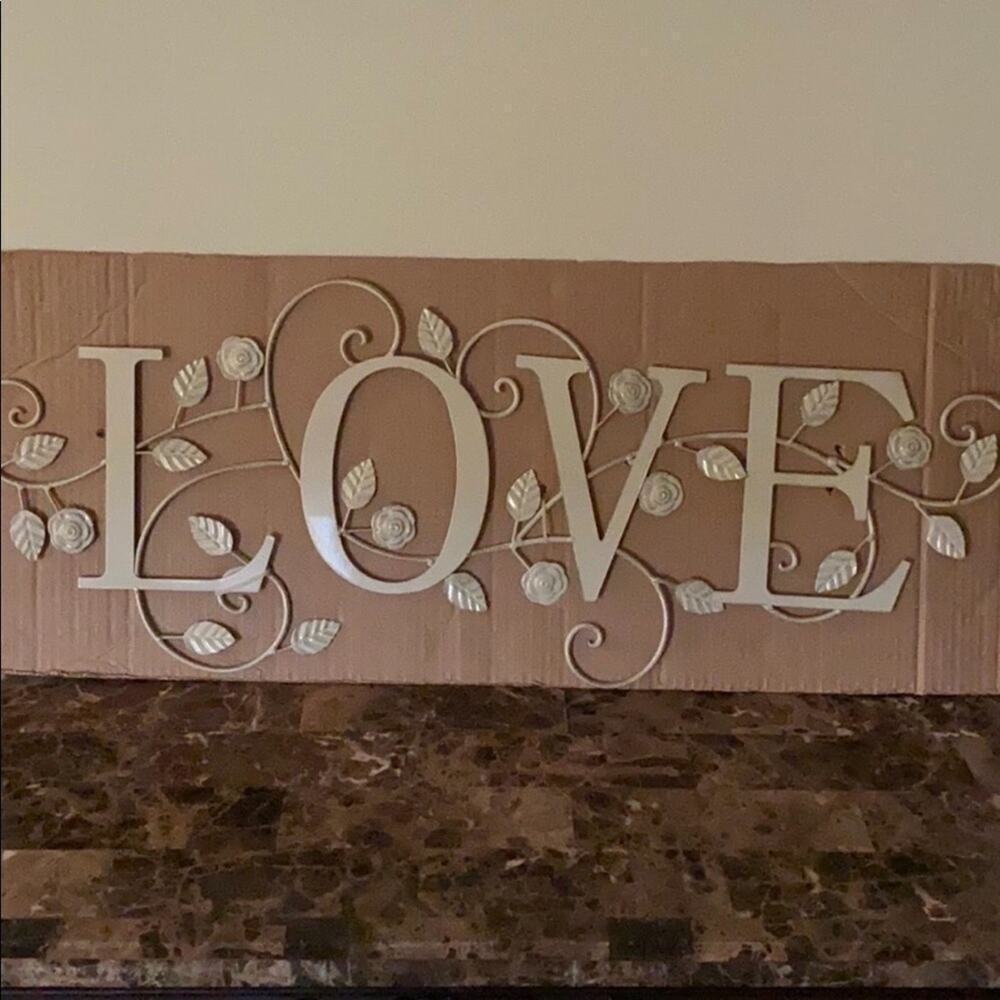 LOVE Metal Word Wall Art 34" x 13.5"